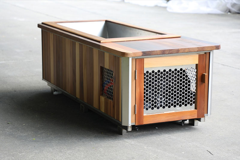 Premium Red Cedar Ice Bath with 304 Stainless Steel Liner