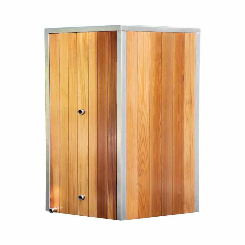 Cedar Cold Plunge Tuba Sarbide Urratsarekin